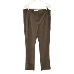 Zara Olive Green gray Stretch Ankle Pants Straight Leg Career‎ Casual Trousers